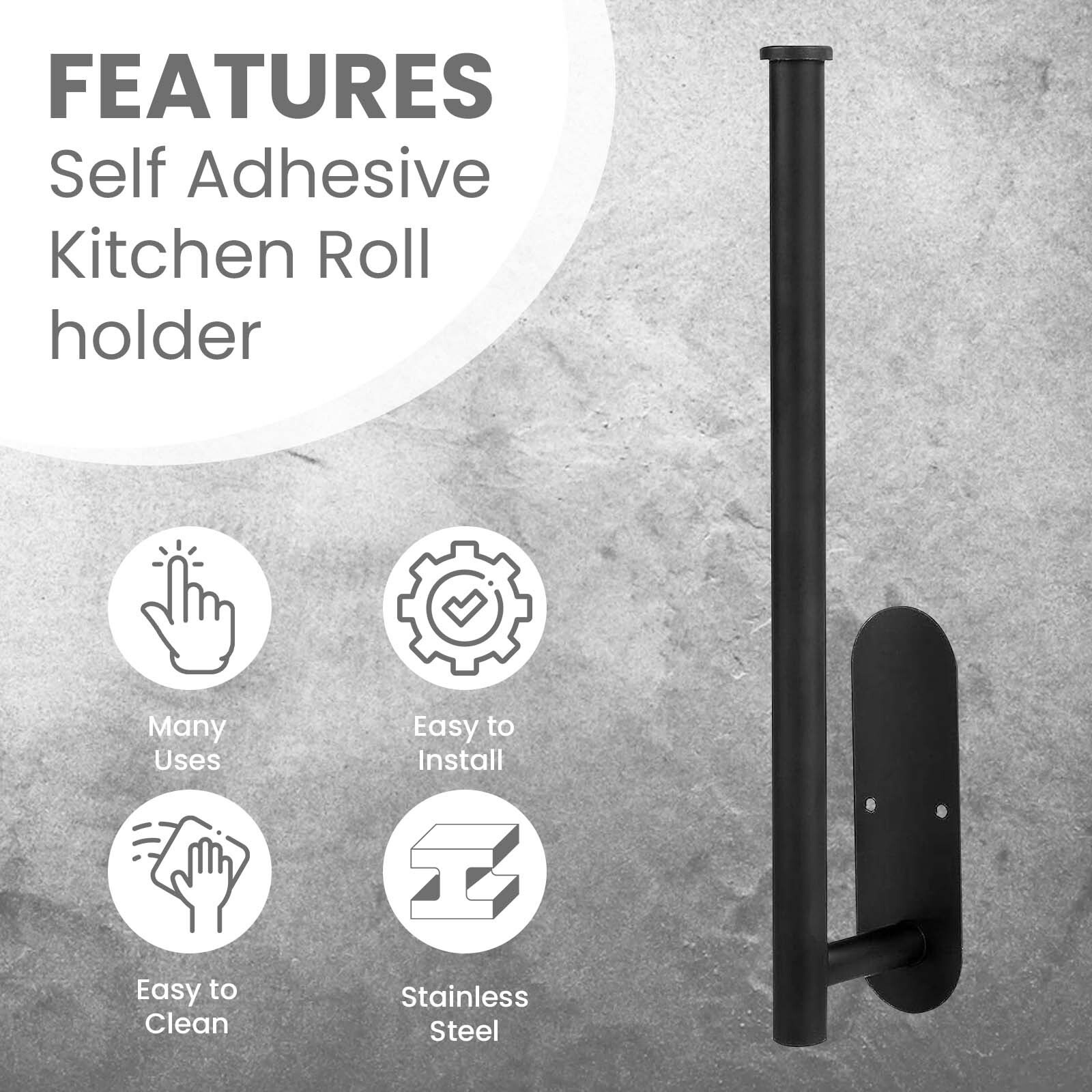 kitchen Towel Roll Holders wall mounted [Self adhesive Kitchen Roll