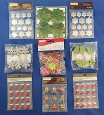 Christmas Holiday Embellishments Recollections Creatology Glitter Scrapbook 9 pc