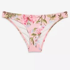 Topshop Pink Floral Bikini Bottom Size 12 NWOT