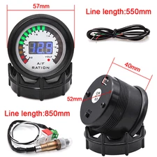 52mm LED Digital Racing Air Fuel Ratio Gauge With Narrowband O2 Oxygen Sensor