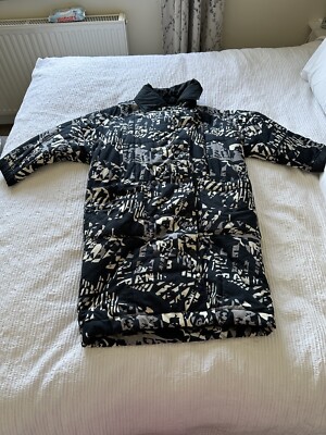 Elisabeth De Senville Vintage Black & White Padded Coat Size M 1980s Iconic