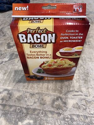 Perfect Bacon Bowl Set Of 2 BOWLS INCLUDED New In Box