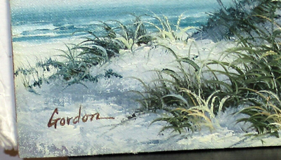 バードオンビーチ　鳥の絵　ディビッド・ゴードン GORDON OIL ON BOARD SEASCAPE LIGTHOUSE BIRDS PAINTING UNFRAMED | eBay