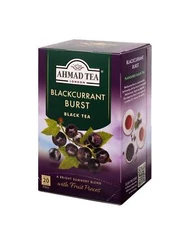 Ahmad Blackcurrant Burst Black Tea 20 foil tea bags