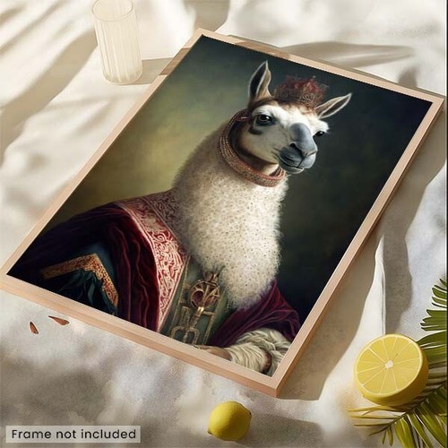 Lama Aristocratica - Animali Divertenti Carini - Poster - Foto 5 di 5