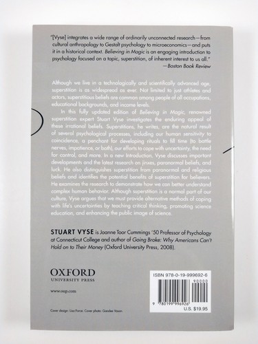 Glaube an Magie: Die Psychologie des Aberglaubens von Stuart Vyse (2013, TPB) - Bild 2 von 3