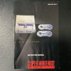 Super NES System Console HW(B)-SNS-USA-2 SNES Nintendo Instruction Manual Only