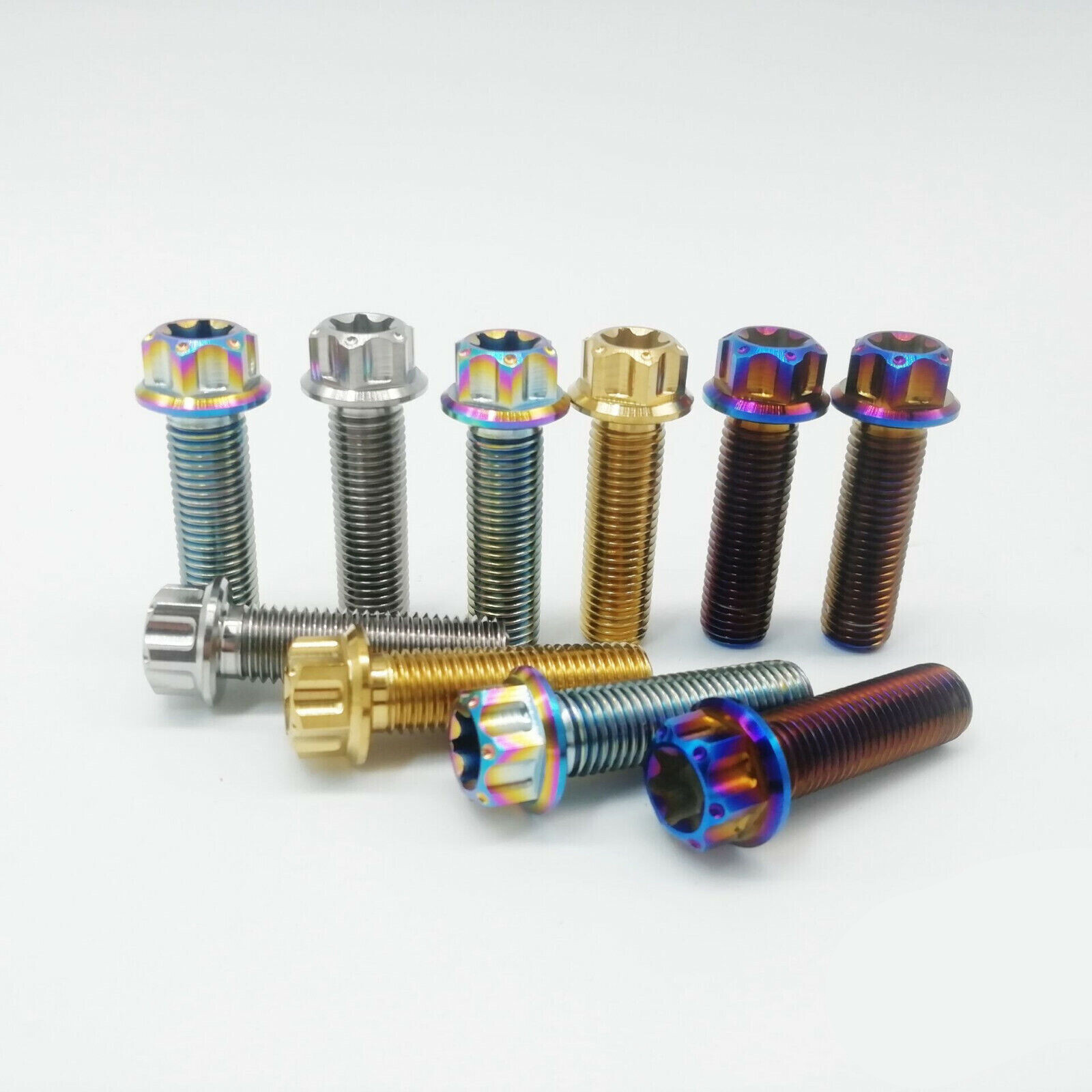 6 Pcs Ti Titanium Torx Head Flange Bolt M8 20 25 30 35 40 45 50mm