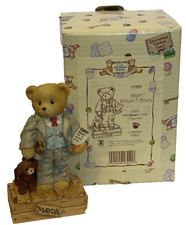Cherished Teddies CT951 Mayor Wilson T. Beary 1995 Members Only 4.5" Figure Box