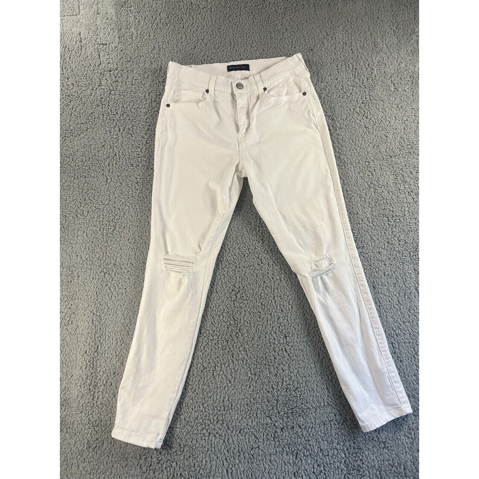 Women 8 28x27 Mid Rise Distressed Casual Night Out Preppy
