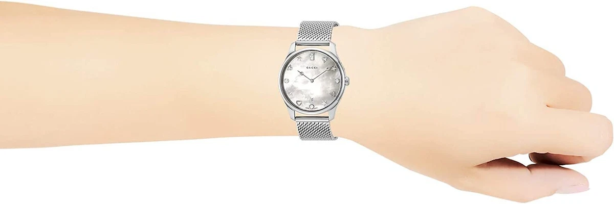Gucci G Timeless Watch YA1264094 Women s Parallel Import Product Silver