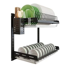 Kitchen Dish Rackhanging Dish Drying Rack Organizer Storage Shelf Over The Sink2
