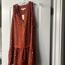 Ann Taylor LOFT Sleeveless Shift Dress XS Peacock Feather Amber NWT