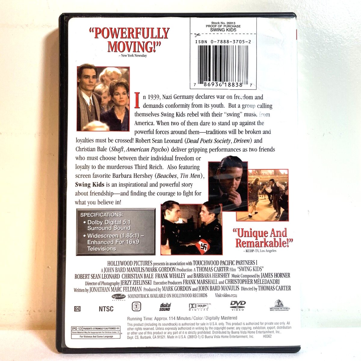 SWING KIDS (1993) DVD Robert Sean Leonard, Christian Bale - Drama