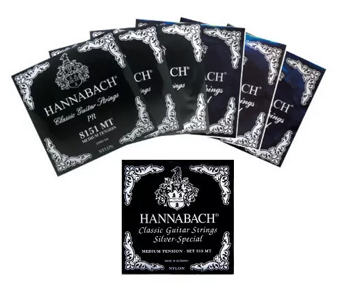 Hannabach 815MT silver special - Satz oder Einzelsaiten- medium (schwarz)