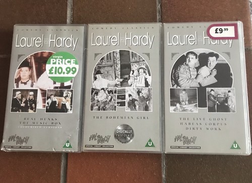 Laurel and Hardy VHS Tapes x 3