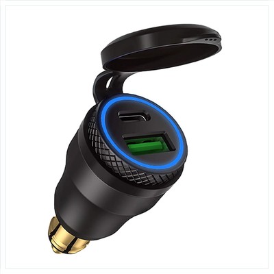 Motorrad USB Ladegerät 30W  Aluminium Schnellladung 12V-24V