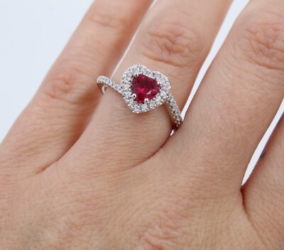 Mirco Visconti - Ring Aus Weißgold 18Kt Mit Rubin 0.70Ct Und Diamanten 0.22Ct