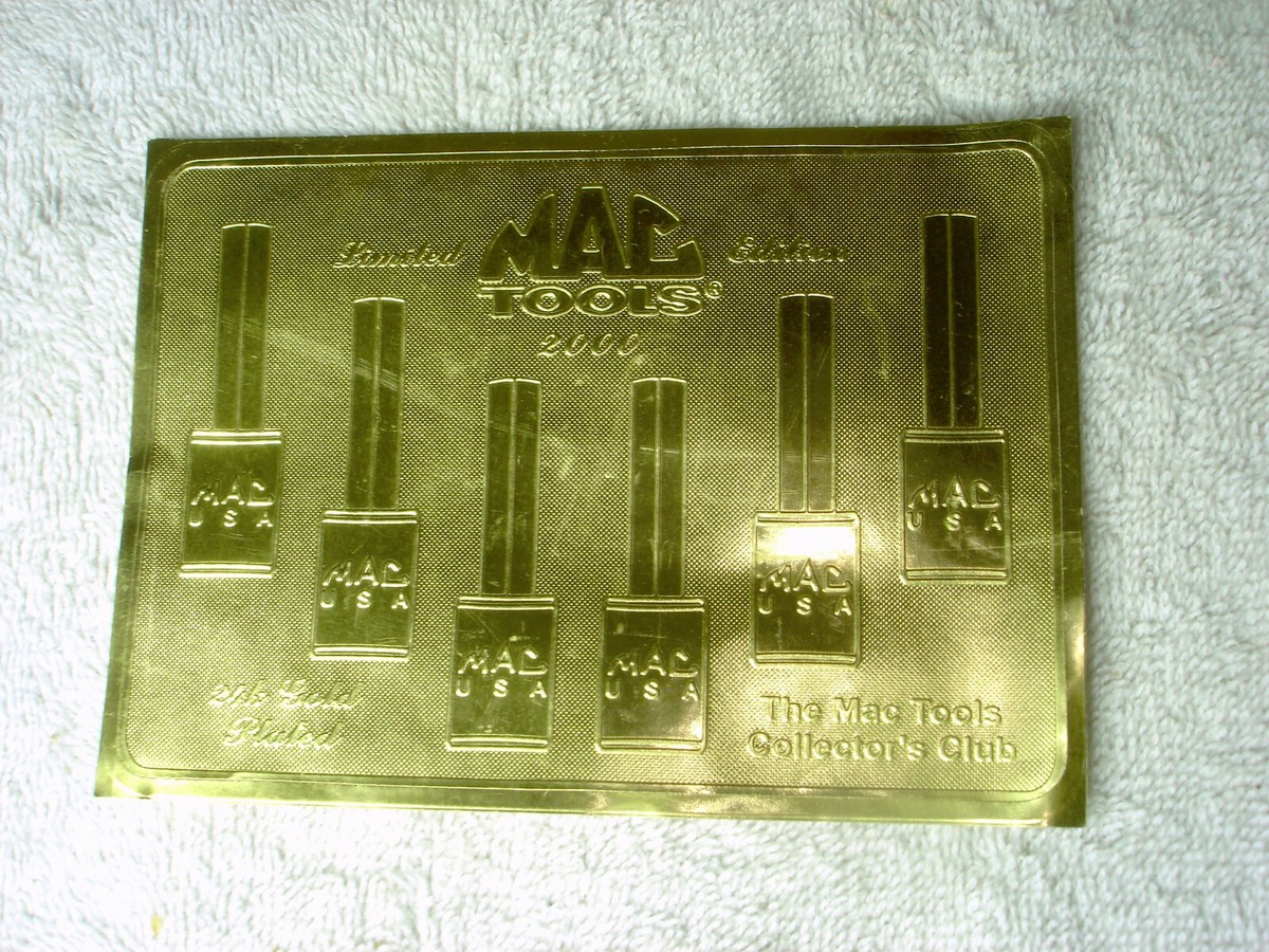 MAC TOOLS LIMITED 24K GOLD PLATED YR. 2000- SOCKET DRIVE ALLEN
