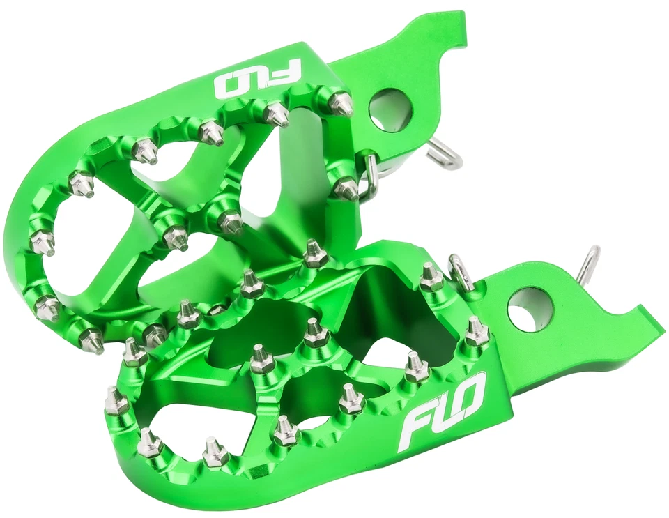 ESTRIBERAS KAWASAKI KX250F KX450F KX450 VERDE FLO MOTORSPORTS Foto 3 de 4