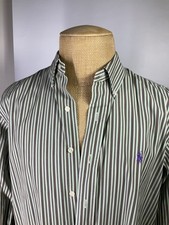 Vtg Polo Ralph Lauren Shirt Men Large Vibrant Striped Long Sleeve Button 16.5L