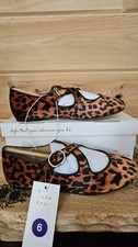 A New Day Women's Tasmin Leopard Print Flats Light Brown Size 6 New With Box