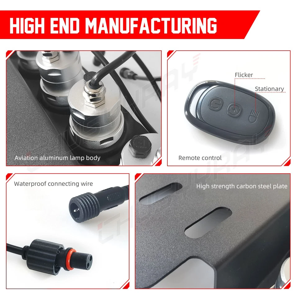 LED Front Bumper License Plate Light Assembly Lamp For Ford F150 F250 F350 - Image 3 of 4