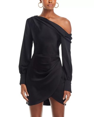 SIMKHAI Cameron One Shoulder Mini Dress MSRP $545