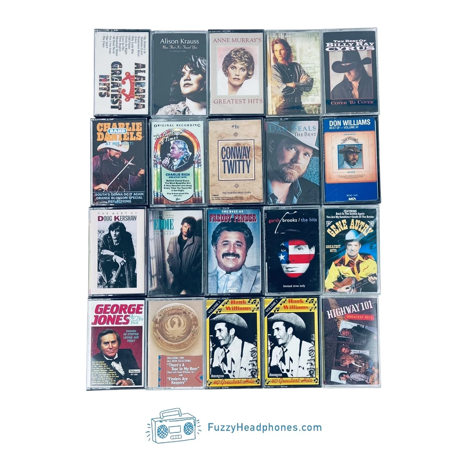 (50) Country GREATEST HITS Cassette Tapes: Hank Garth McGraw Clint Black TESTED - Image 2 of 4