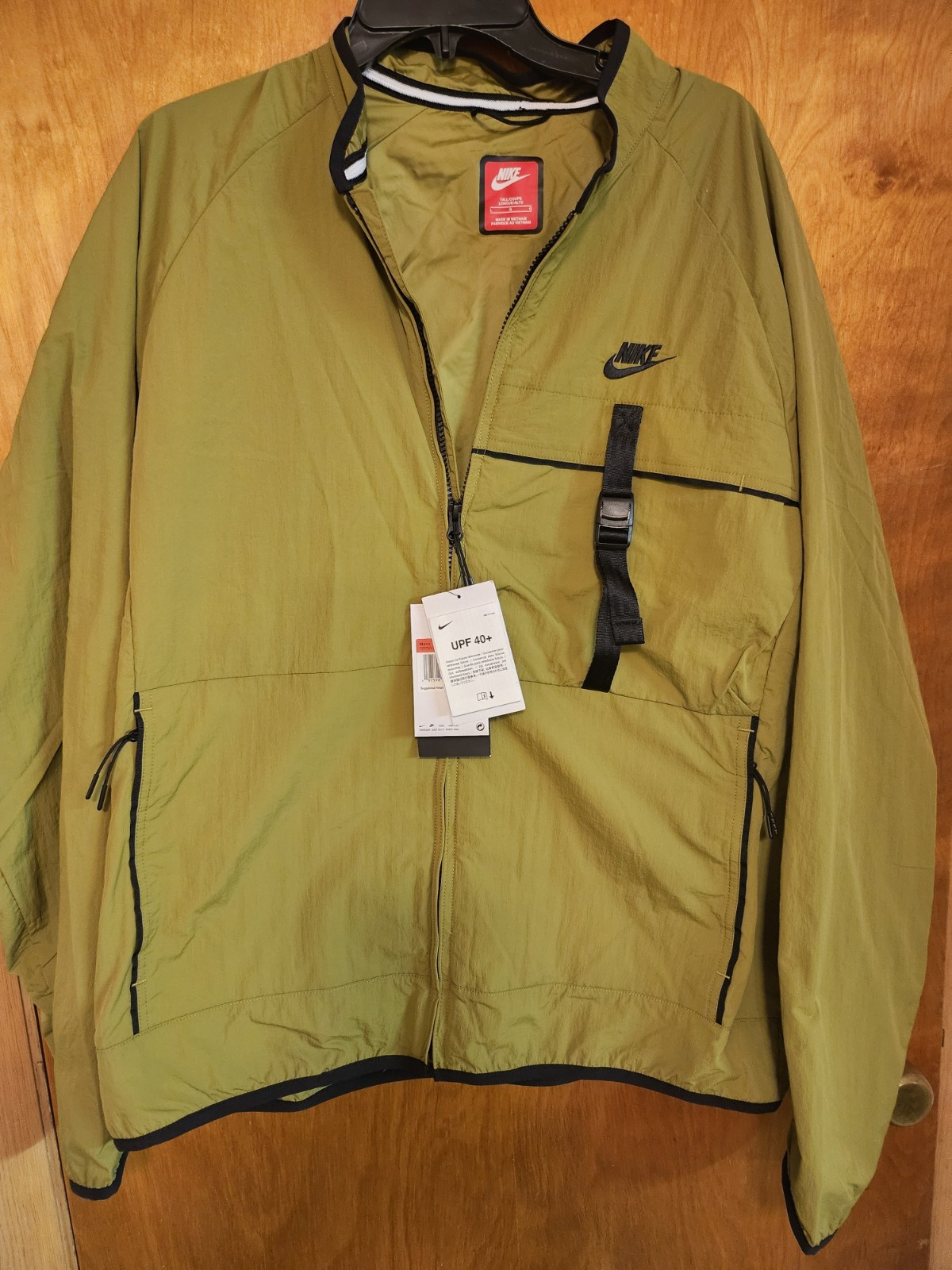 SACAI X NIKE Nike Tech Woven Giacca Uomo Large Tall Nuova Verde #FZ0750 307