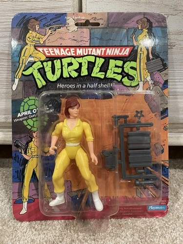 April O’Neil NO STRIPE Action Figure Ninja Turtles 10-Back 1988 Made In MACAO!!