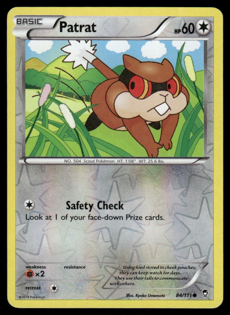 2014 Pokemon Patrat Common Furious Fists 84/111 Reverse Holo DMG