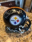 Chuck Noll Pittsburgh Steelers Signed Mini Helmet Event Ticket and Photo Proof!