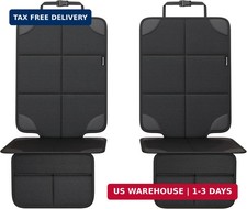 Car Seat Protector 2-Pack with Custom Zipper Storage Bag - Thickest Padding Seat