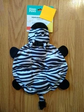 Zippy Paws Plush Zebra Squeakie Crawler Pet Dog Toy Squeaks 8" NEW