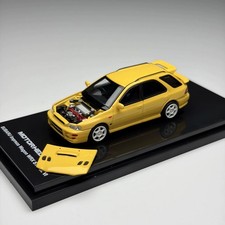 MH 1/64  Scale SUBARU lmpreza Wagon WRX STi Ver Yellow Diecast Car Model Toy