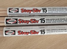 Harris Stay-Silv 15% Flat Brazing Rods (28 Sticks per Tube) .050” X 1/8” X 20”