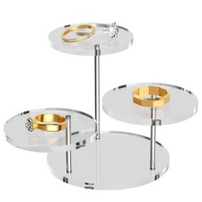 Acrylic 3 Tier Jewelry Display Riser Stands Clear Display Risers Jewelry