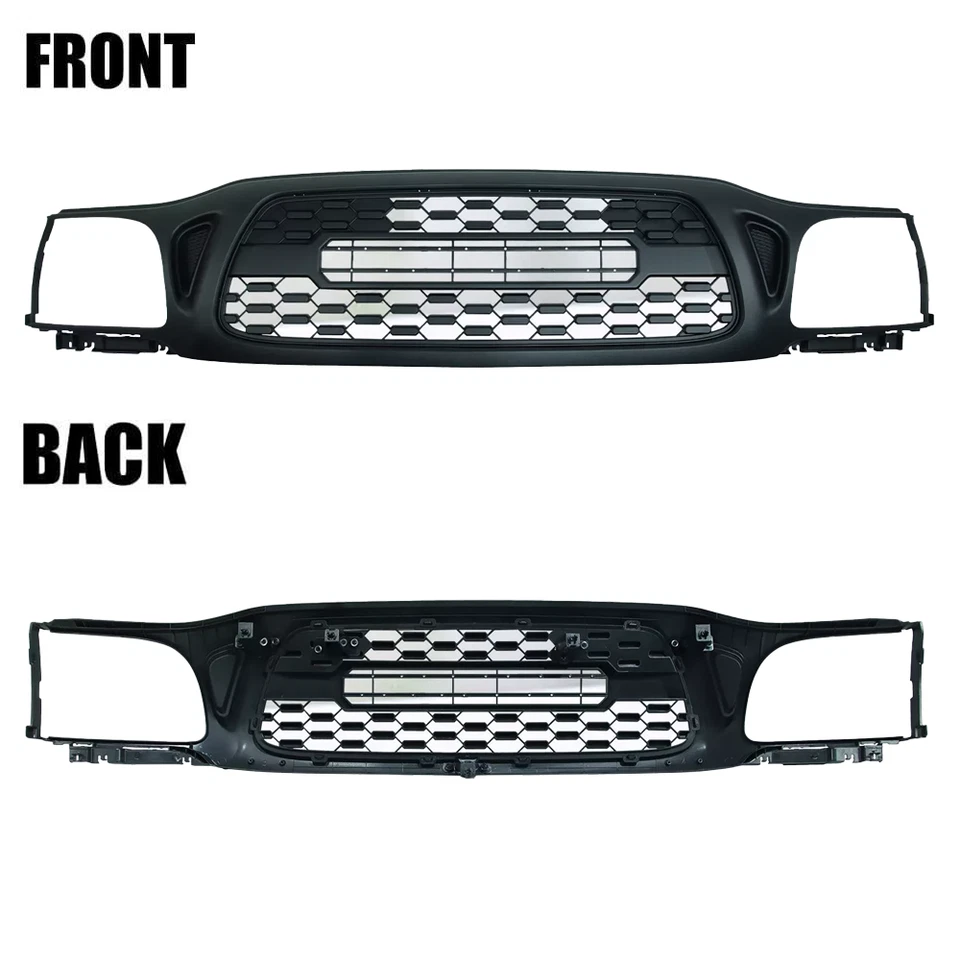 Parrilla delantera con luces LED y letras estilo TRD para Toyota Tacoma TRD 2001-2004 Foto 3 de 4