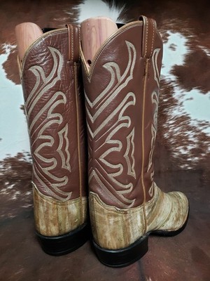 Vintage Tony Lama Two-Tone Cowboy Boots Gold Label Vtg Gold Label Tony Lama Men main image 2