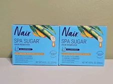 Lot Of 2 - Nair Spa Sugar Hair Remover All Over Body 8.5 Oz