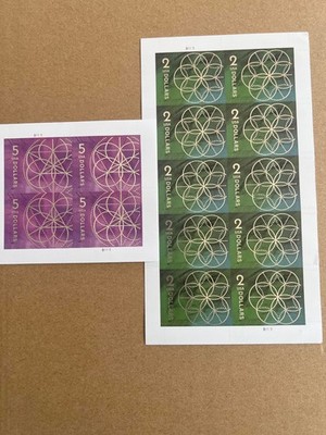 US Scott # 5700, 5701  two Sheets MNH, $2, 5  Floral Geometry  - 14 Stamps