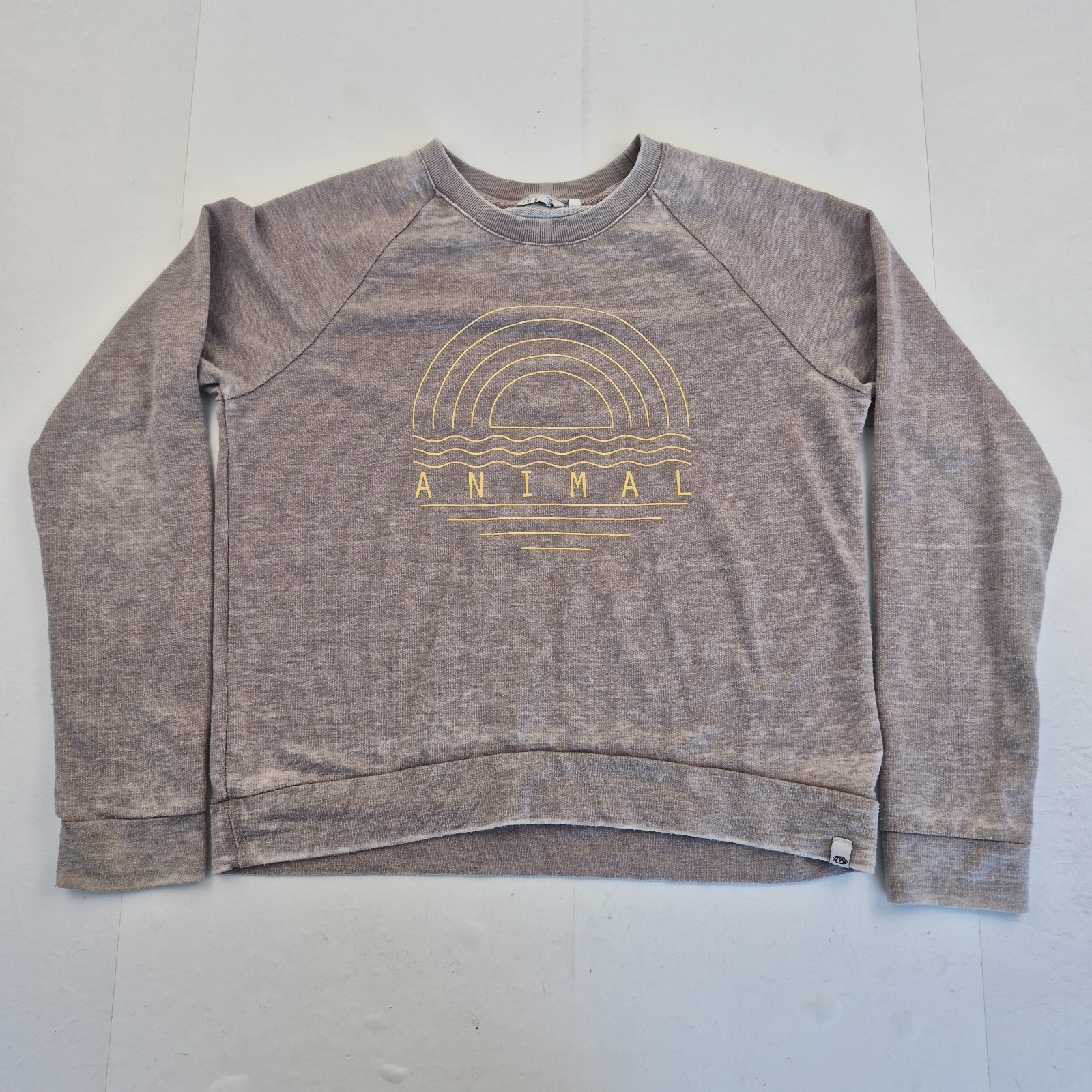 Sudadera ANIMAL Jumper 8 Gris Mujer Pullover Mezcla Algodón Estampado...