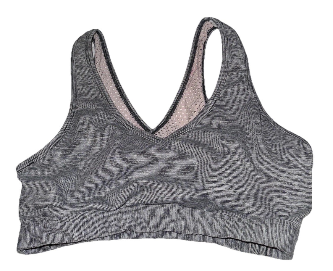 Gray & Pink Small Pullover Crossback Active Sport… - image 1