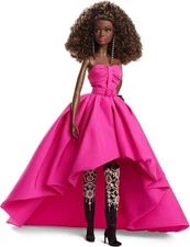 Barbie Pink Collection Fourth Doll Silkstone Afro Style Dress and Accessories