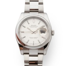 Rolex Datejust 36 116200 Silver Dial Oyster Bracelet Watch Box & Papers 2017