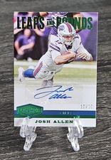 JOSH ALLEN 2019 Panini Plates & Patches Emerald Foil Auto 10/10 Bills #LB-JAL