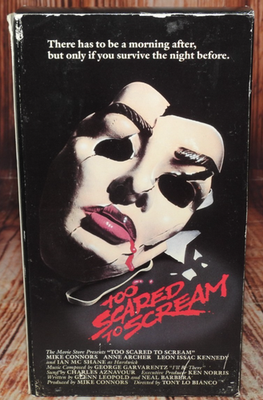 Too Scared to Scream Horror VHS 1982 Vestron Hollywood Video