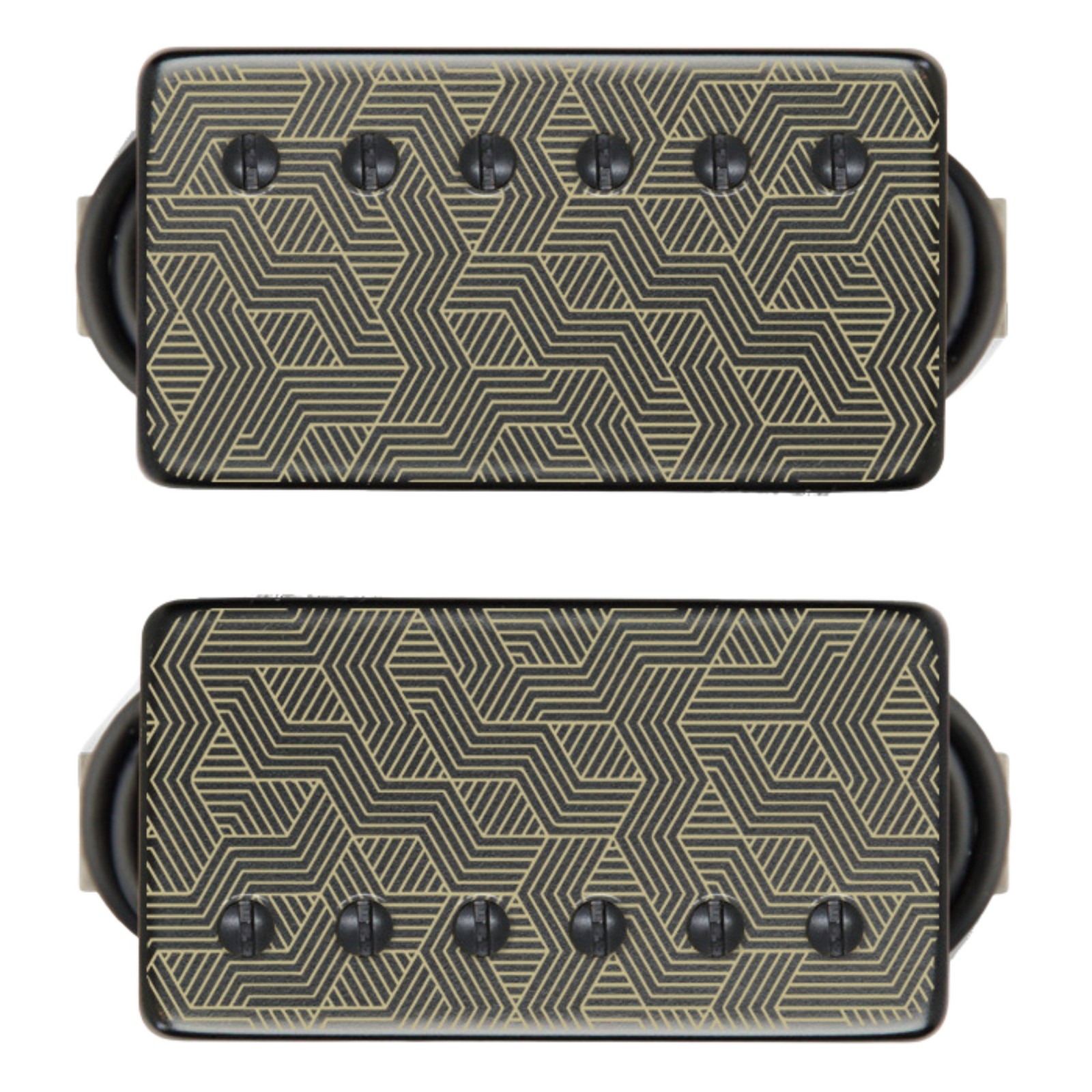 Набор звукоснимателей Bare Knuckle Polymath Humbucker, черные винты, крышки Polymath