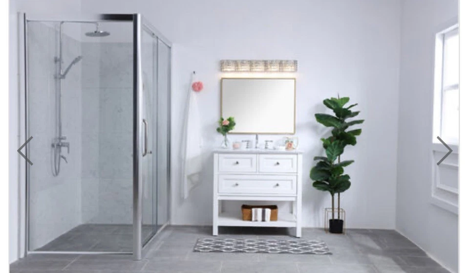 Lámpara de pared cromada Living District LD7019C Ollie 5 luces 34 pulgadas Foto 2 de 4